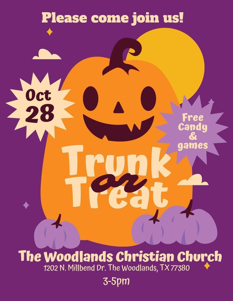 Trunk Or Treat The Woodlands Texas Christian Church Family Fun Hunt Halloween