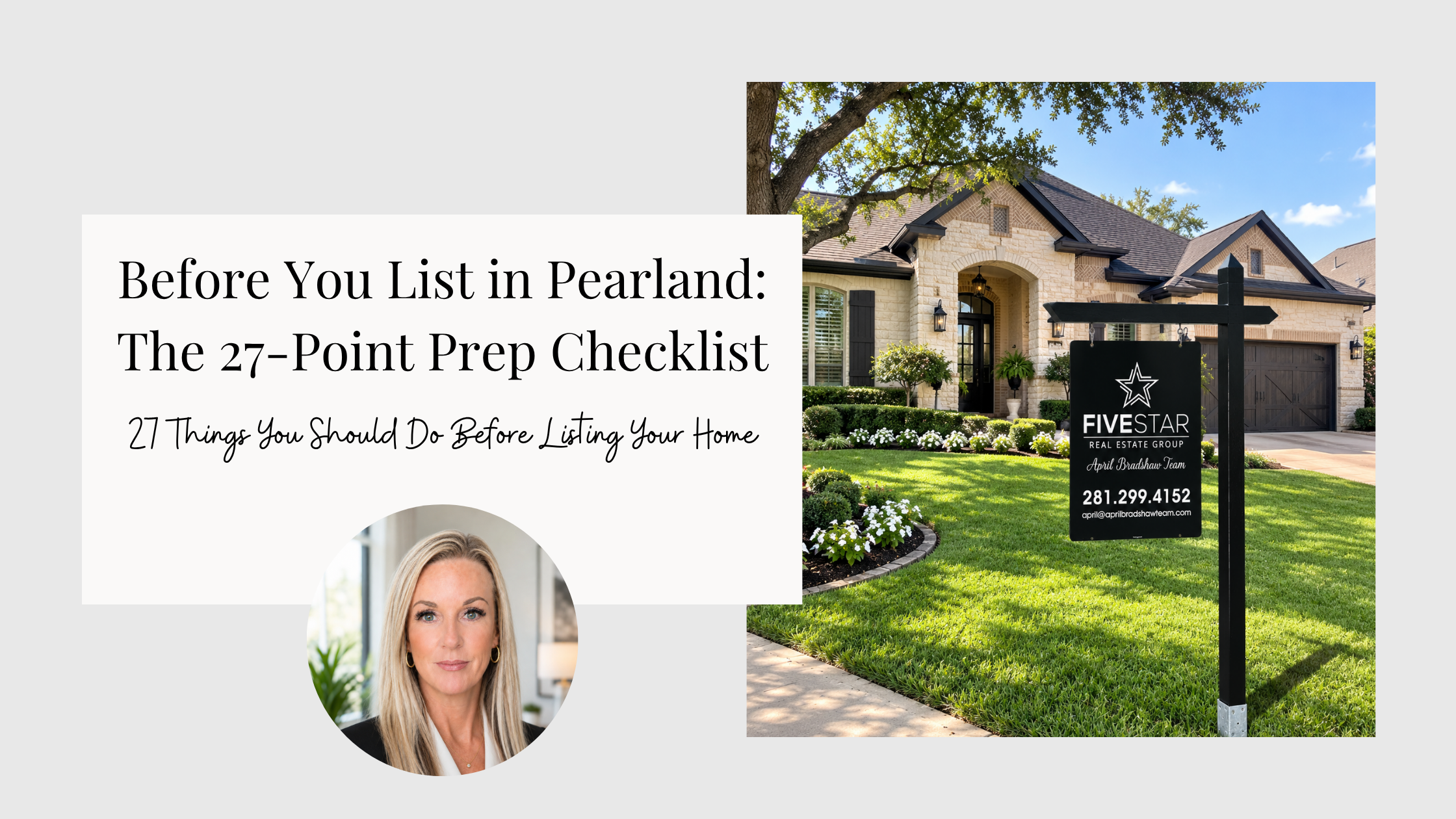 Before you list in Pearland prep checklist
